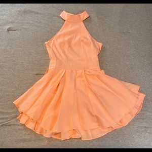 Lulu’s Peach Skater Dress - Medium